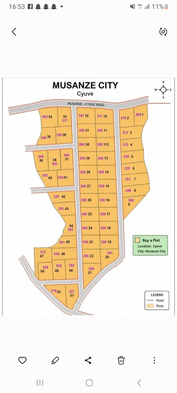 Musanze site for sale in cyuve